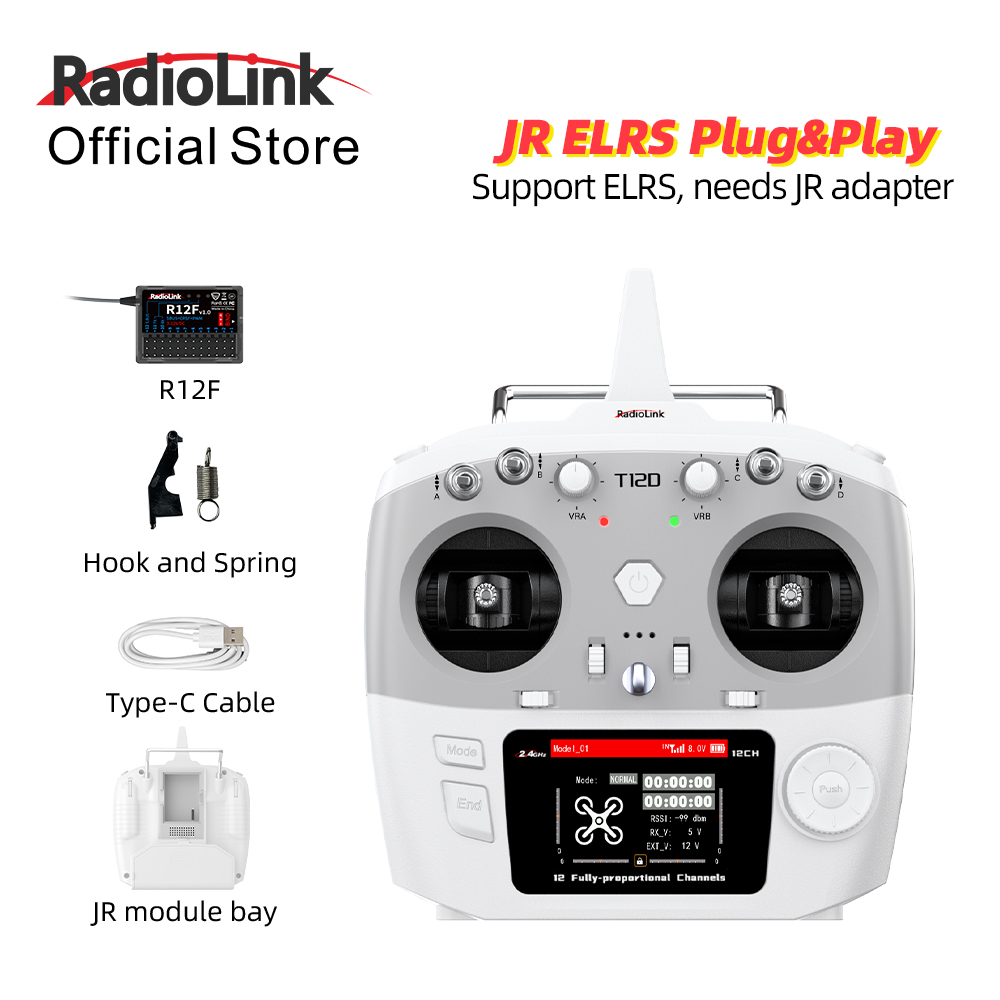 Drone Gimbal Controller - Модуль RadioLink T12D JR 12-канальный 2,4